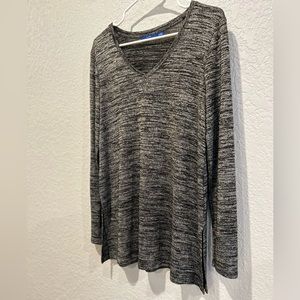 Casual Long Sleeve Black Top